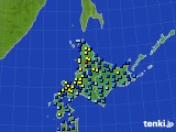 2019年01月13日の北海道地方のアメダス(積雪深)