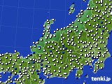 北陸地方のアメダス実況(風向・風速)(2019年01月13日)