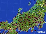 2019年01月14日の北陸地方のアメダス(日照時間)