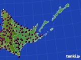 道東のアメダス実況(日照時間)(2019年01月14日)