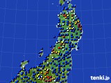東北地方のアメダス実況(日照時間)(2019年01月15日)