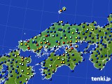 中国地方のアメダス実況(日照時間)(2019年01月15日)