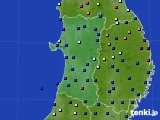 秋田県のアメダス実況(日照時間)(2019年01月15日)