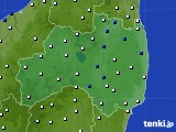 福島県のアメダス実況(風向・風速)(2019年01月15日)