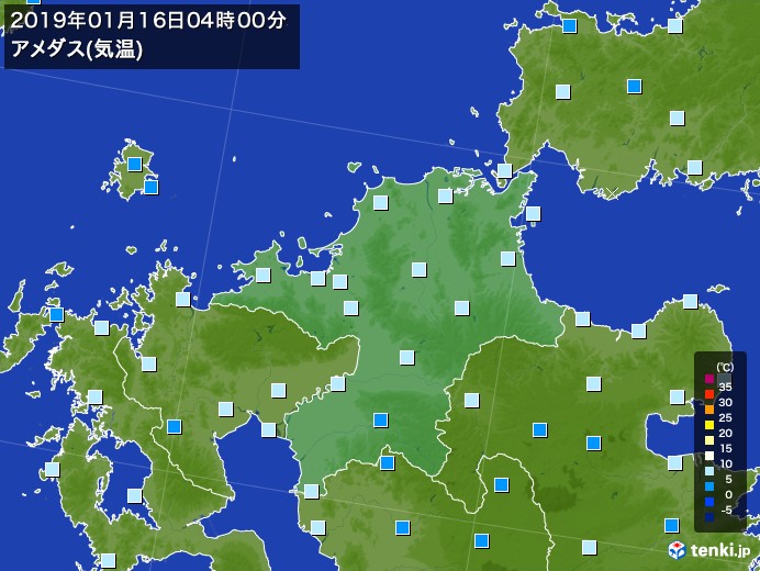 小呂島 福岡県 の過去のアメダス 19年01月16日 日本気象協会 Tenki Jp