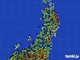 東北地方のアメダス実況(日照時間)(2019年01月16日)