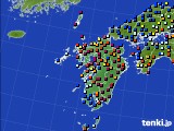 九州地方のアメダス実況(日照時間)(2019年01月16日)