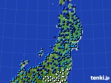 東北地方のアメダス実況(気温)(2019年01月16日)