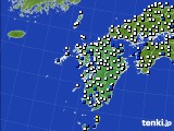 九州地方のアメダス実況(風向・風速)(2019年01月16日)