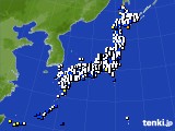 2019年01月16日のアメダス(風向・風速)