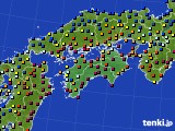 四国地方のアメダス実況(日照時間)(2019年01月17日)