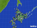 2019年01月17日の北海道地方のアメダス(風向・風速)