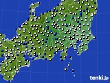 関東・甲信地方のアメダス実況(風向・風速)(2019年01月17日)