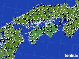 四国地方のアメダス実況(風向・風速)(2019年01月17日)