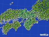 近畿地方のアメダス実況(気温)(2019年01月18日)