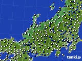 2019年01月18日の北陸地方のアメダス(風向・風速)