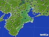三重県のアメダス実況(風向・風速)(2019年01月18日)