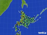北海道地方のアメダス実況(積雪深)(2019年01月19日)