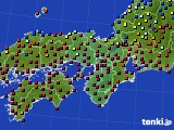 近畿地方のアメダス実況(日照時間)(2019年01月19日)