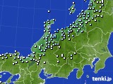 北陸地方のアメダス実況(降水量)(2019年01月20日)