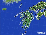 2019年01月20日の九州地方のアメダス(風向・風速)