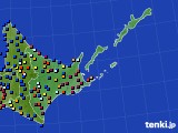 道東のアメダス実況(日照時間)(2019年01月21日)