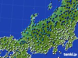 北陸地方のアメダス実況(気温)(2019年01月21日)