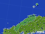 2019年01月21日の島根県のアメダス(風向・風速)