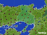 兵庫県のアメダス実況(日照時間)(2019年01月23日)