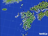 九州地方のアメダス実況(風向・風速)(2019年01月23日)