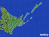 2019年01月23日の道東のアメダス(風向・風速)