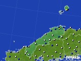 2019年01月23日の島根県のアメダス(風向・風速)