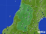 山形県のアメダス実況(風向・風速)(2019年01月23日)