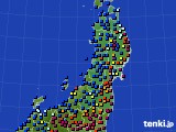 2019年01月24日の東北地方のアメダス(日照時間)