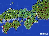 近畿地方のアメダス実況(日照時間)(2019年01月24日)