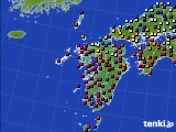 九州地方のアメダス実況(日照時間)(2019年01月24日)