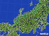 北陸地方のアメダス実況(風向・風速)(2019年01月24日)