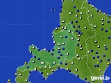 道央のアメダス実況(風向・風速)(2019年01月24日)