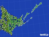 2019年01月24日の道東のアメダス(風向・風速)
