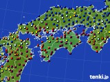 四国地方のアメダス実況(日照時間)(2019年01月25日)