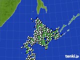 2019年01月25日の北海道地方のアメダス(風向・風速)