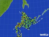 北海道地方のアメダス実況(積雪深)(2019年01月27日)