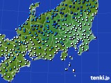 関東・甲信地方のアメダス実況(気温)(2019年01月27日)