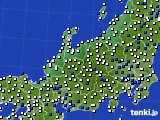 北陸地方のアメダス実況(風向・風速)(2019年01月27日)