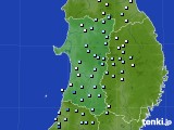 秋田県のアメダス実況(降水量)(2019年01月28日)