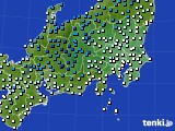 関東・甲信地方のアメダス実況(気温)(2019年01月28日)