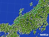 2019年01月28日の北陸地方のアメダス(風向・風速)