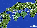 四国地方のアメダス実況(風向・風速)(2019年01月28日)