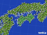 2019年01月28日の四国地方のアメダス(風向・風速)