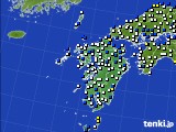 九州地方のアメダス実況(風向・風速)(2019年01月28日)